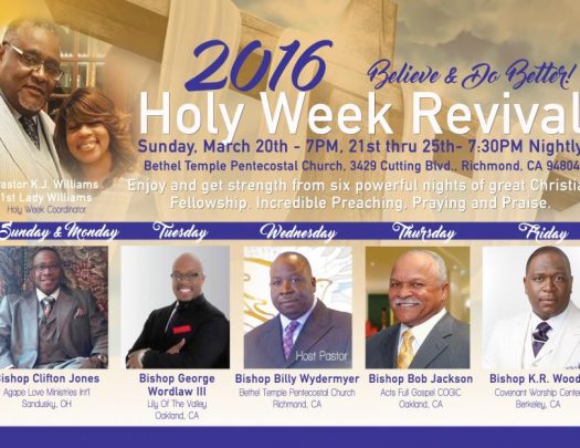 Bethel Temple Holy Week Revival