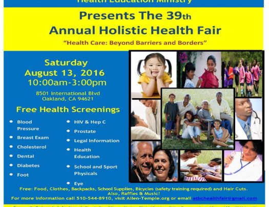 Allen Temple Holistic Health Fair