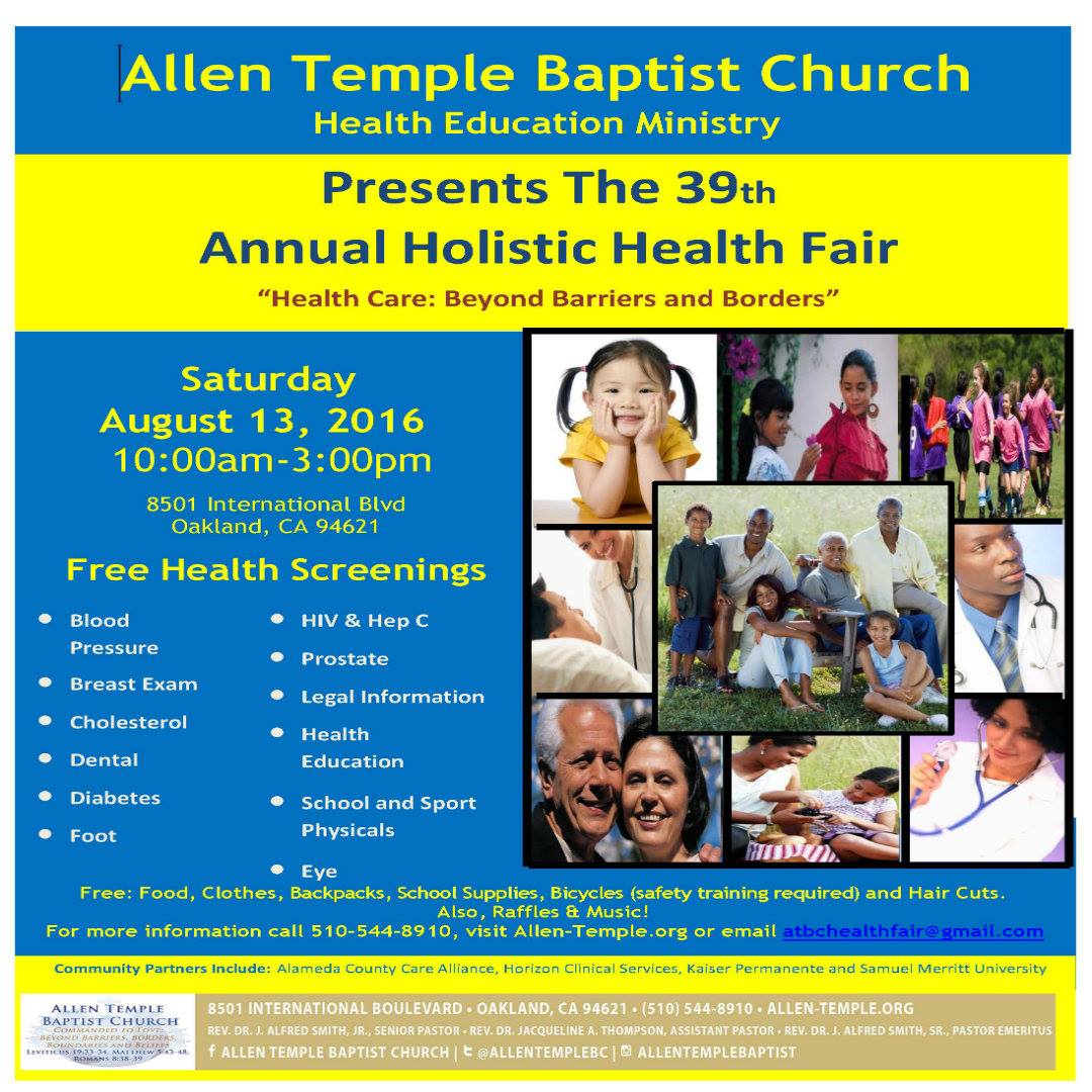 Allen Temple Holistic Health Fair