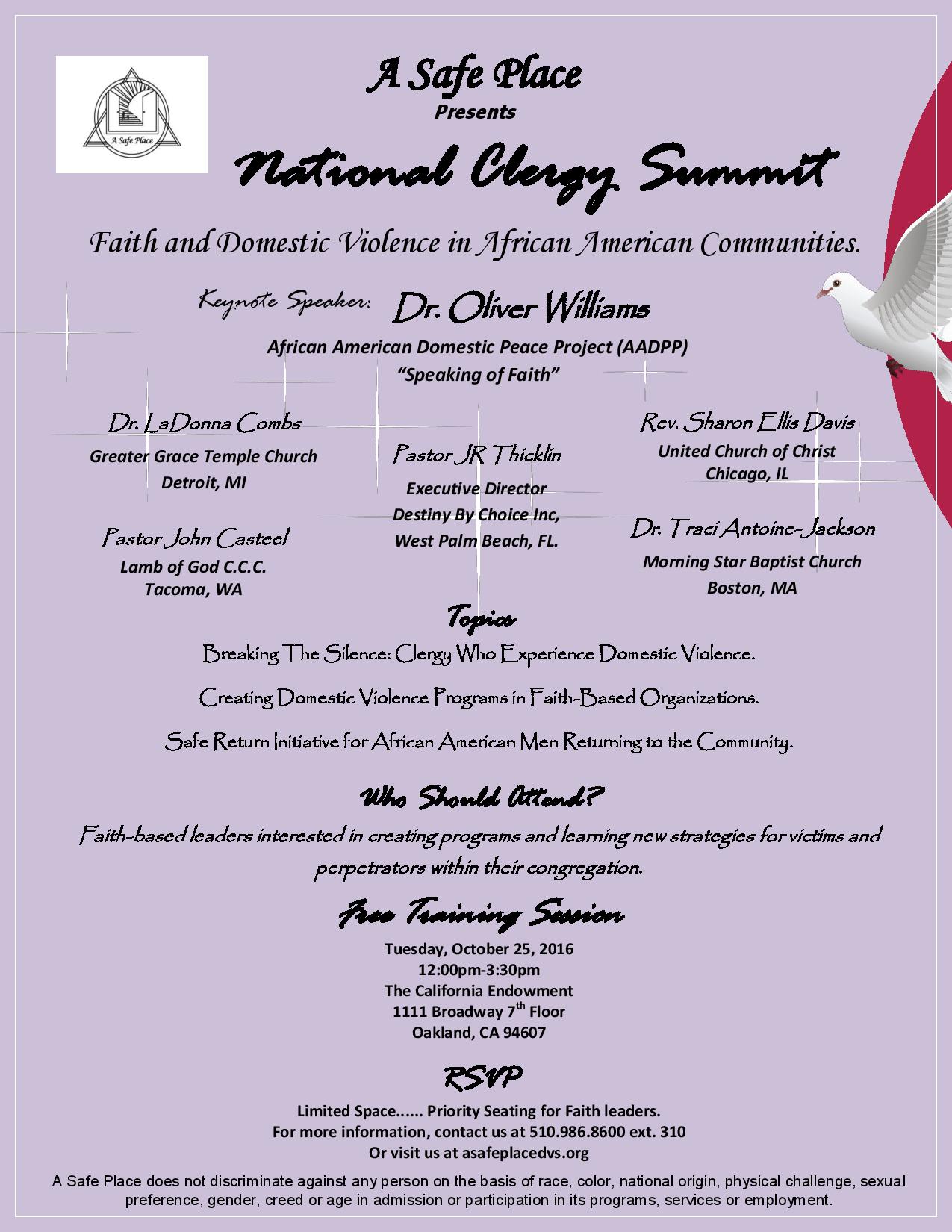 A Safe Place - National Clergy Summit