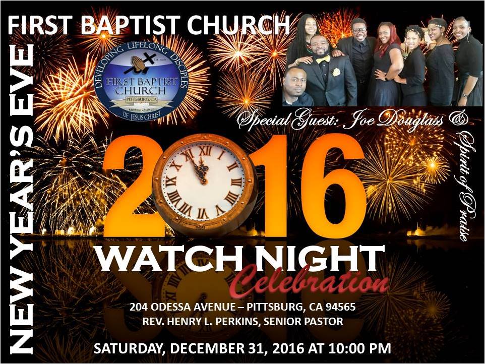 First Baptist Church - Watch Night Celebration