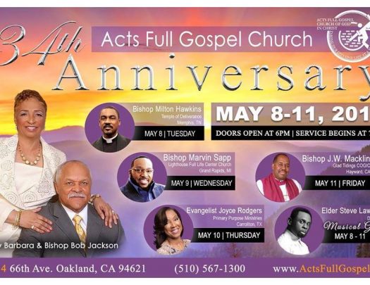 Acts Full Gospel COGIC 34th Anniversary Revival 2018
