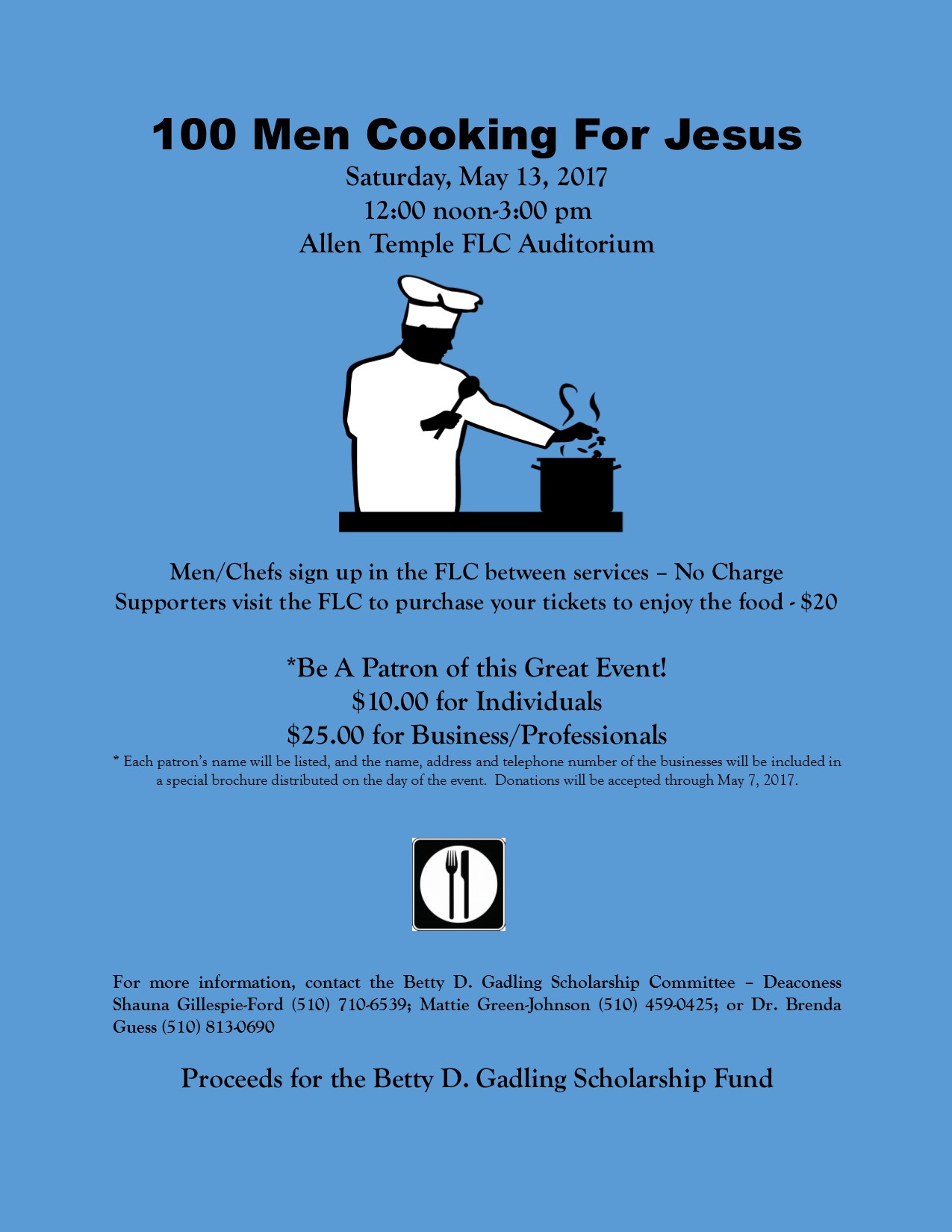 100 Men Cooking for Jesus