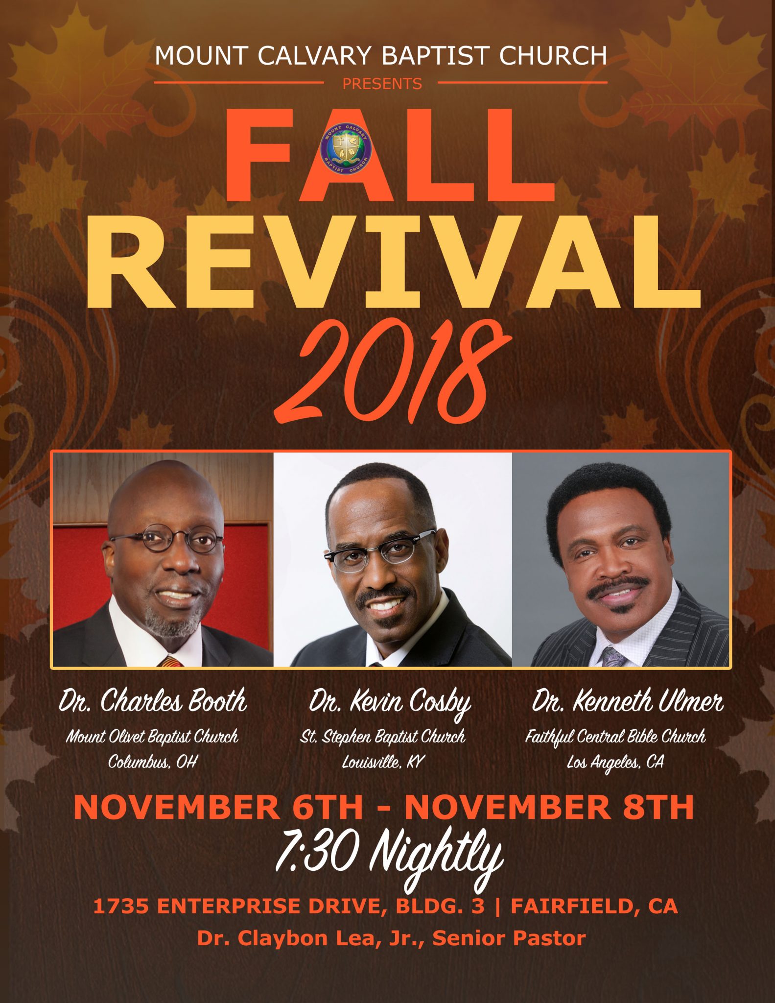Mount Calvary Baptist Church Fall Revival 2018