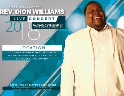 Rev Dion Williams Live In Concert 2018
