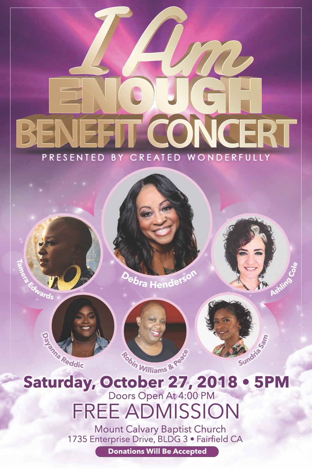 Created Wonderfully I Am Enough Benefit Concert 2018