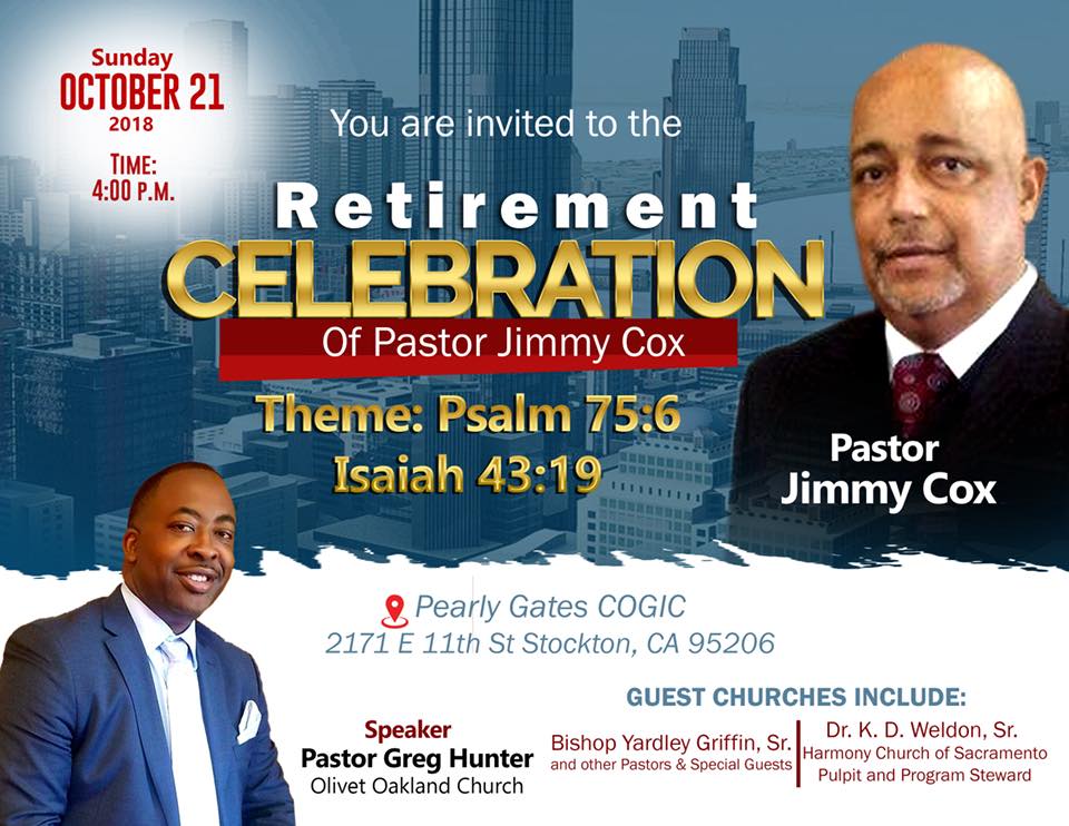 Rev Jimmy Cox Retirement Celebration 2018