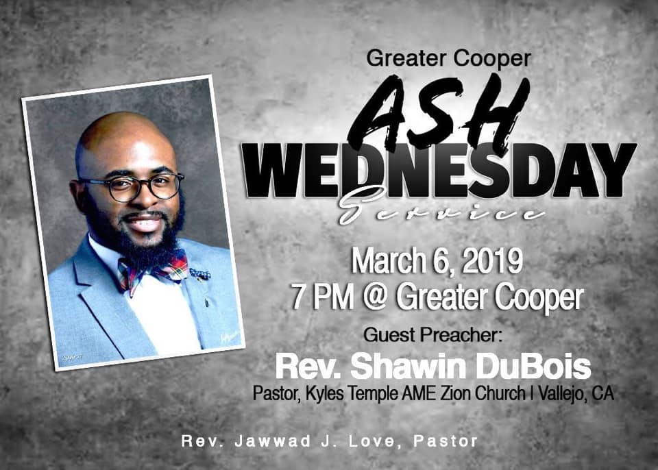 Greater Cooper AME Zion Ash Wednesday 2019
