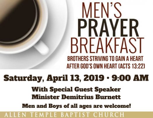 United Men Of Allen Temple Prayer Breakfast 2019