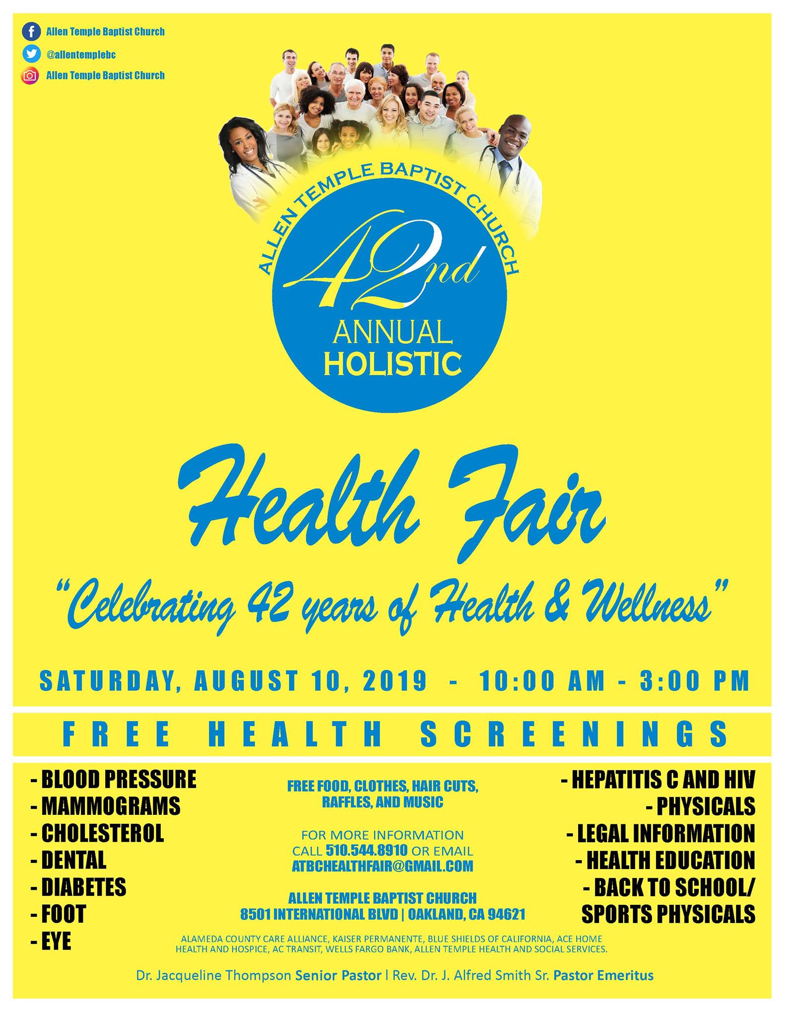 Allen Temple Holistic Health Fair 2019