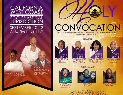 Ca West Coast Jurisdiction Holy Convocation 2019