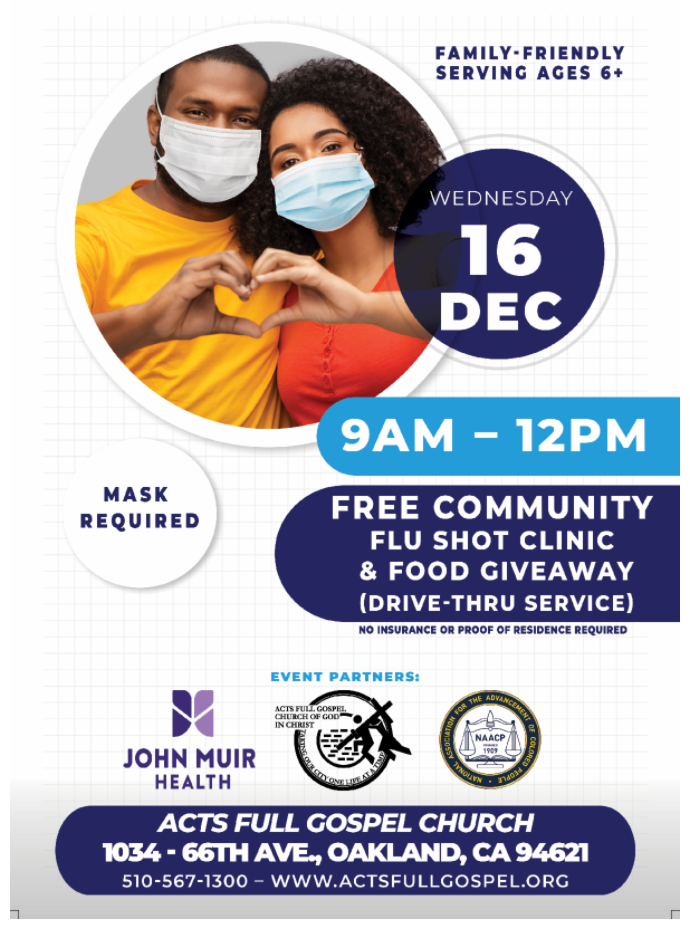 Free Community Flu Shot Clinic & Food Giveaway