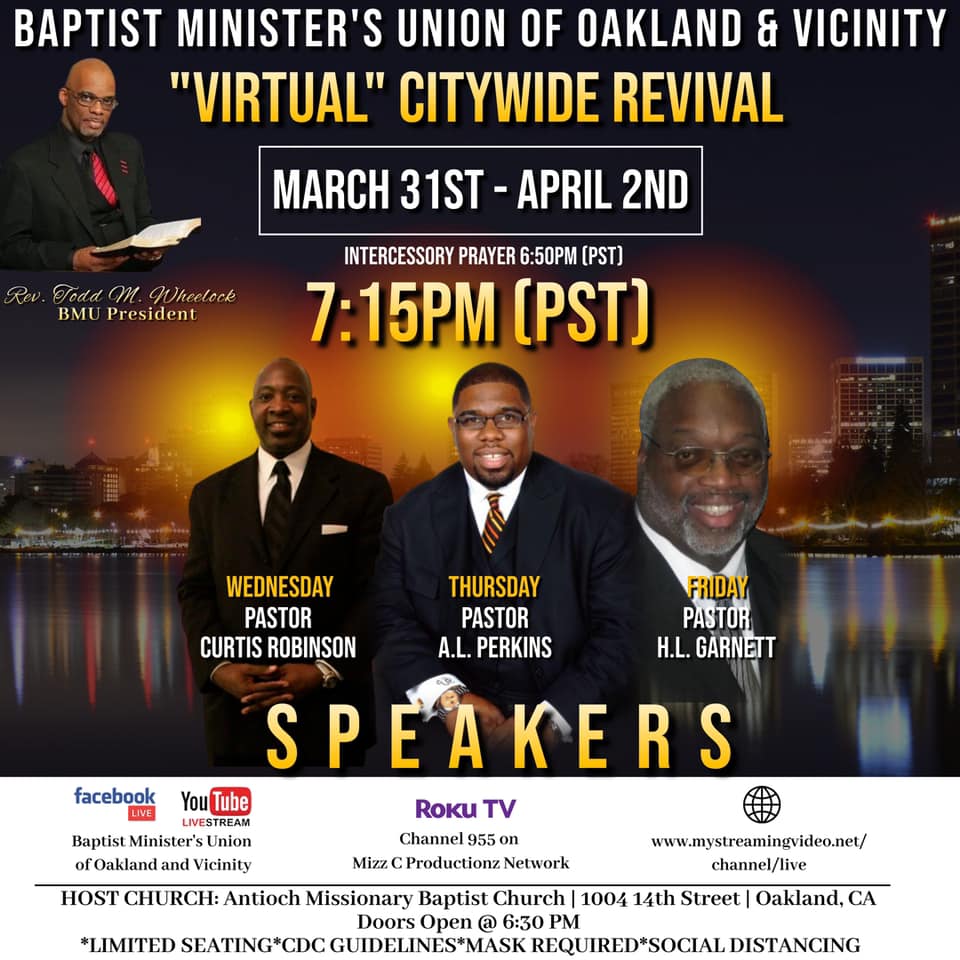 Baptist Ministers Union Oakland City Wide Revival 2021